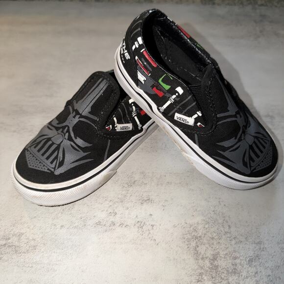 Vans X Star Wars Darth Vader The Dark Side Slip On Shoes Sneakers Toddlers 7.5 - Picture 1 of 7